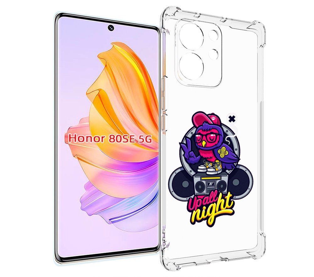 

Чехол MyPads попугай любит музыку для Honor 80 SE, Прозрачный, Tocco