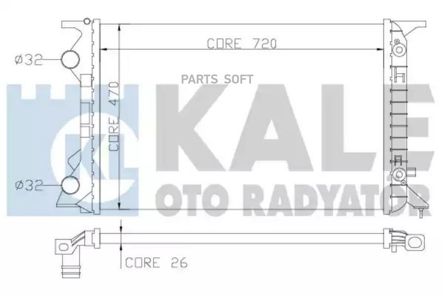 

KALE Радиатор двигателя AUDI A4 A5 A6 A7 Q3 Q5- PORSCHE MACAN