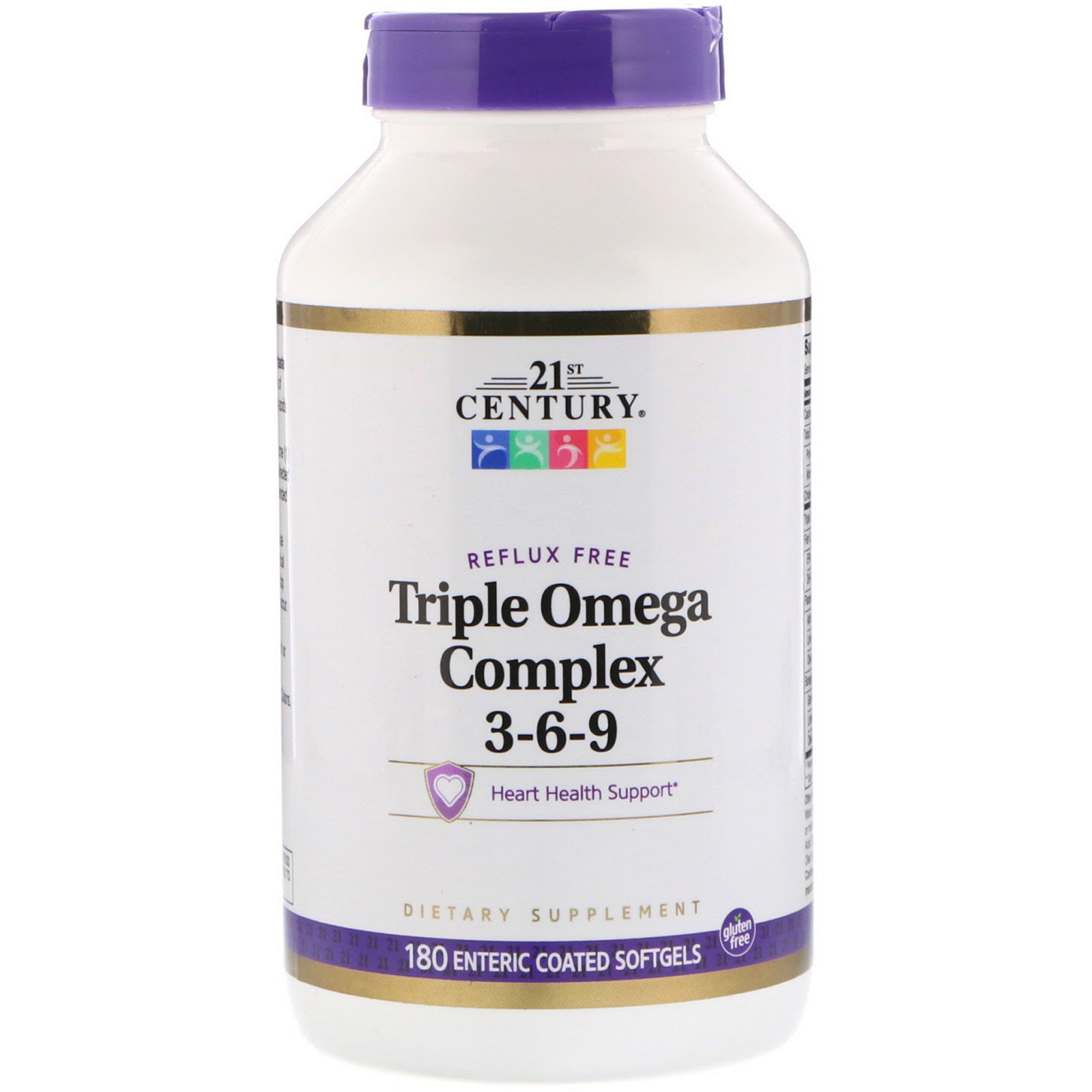 

21st Century, Triple Omega Complex 3-6-9 180 Softgels, омега 3-6-9 жирные кислоты