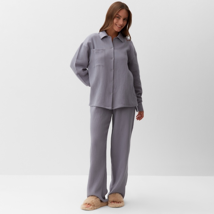 

Пижама женская KAFTAN 6878329 серая 40-42 RU, Серый, 6878329