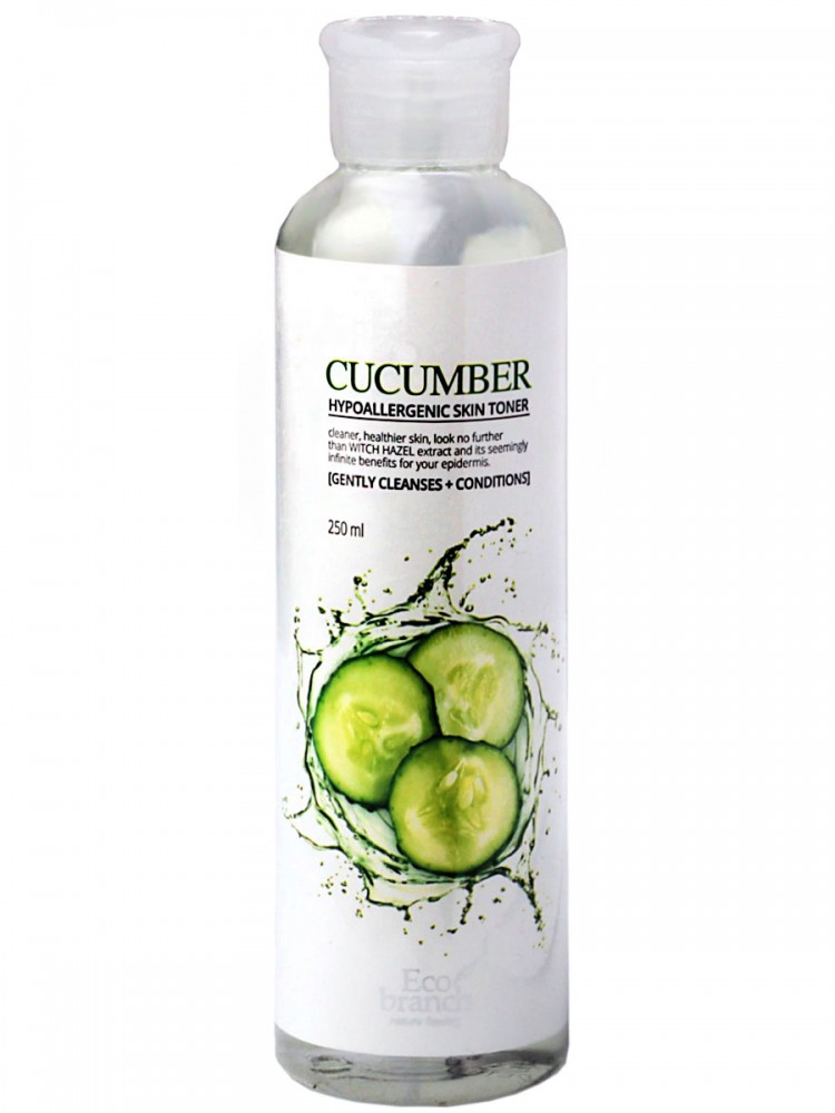 Глубокоувлажняющий тонер Eco Branch Cucumber Hypoallergenic Skin Toner с экстрактом огурца