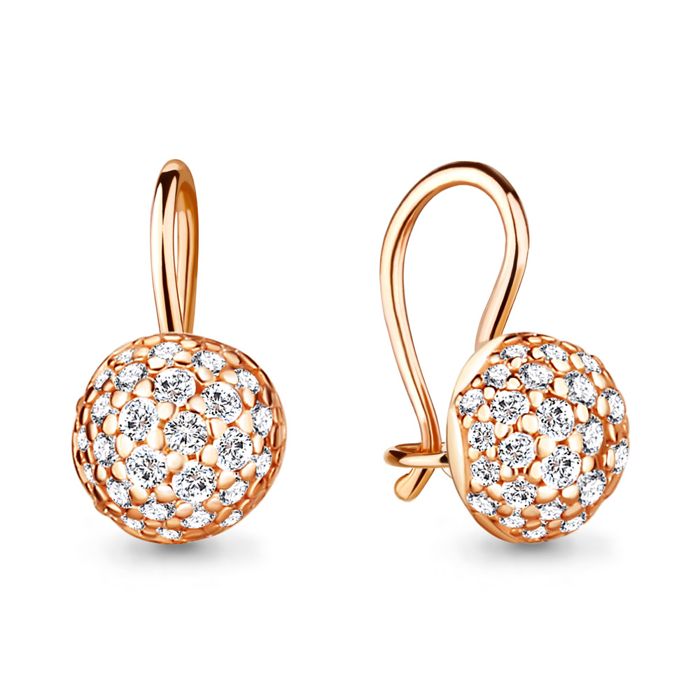 

Серьги из серебра с фианитом Aquamarine 40974А_925_з, 40974А_925_з