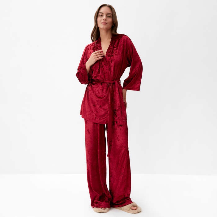 

Пижама женская KAFTAN 5600751 бордовая 44-46 RU, Бордовый, 5600751