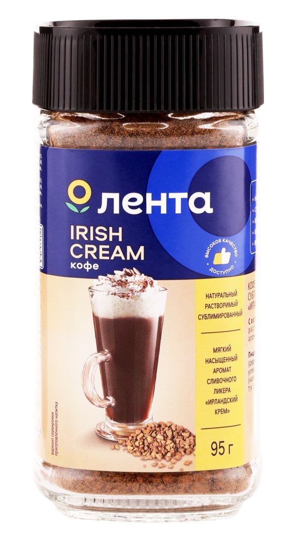 Кофе Лента растворимый с ароматом ирландского крема 95 г