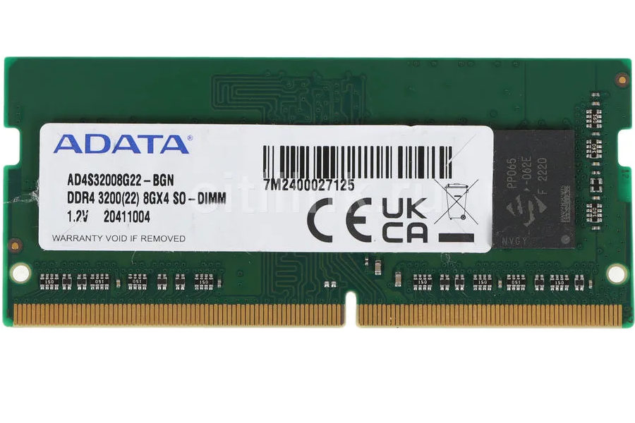 Оперативная память ADATA (AD4S32008G22-BGN), DDR4 1x8Gb, 3200MHz