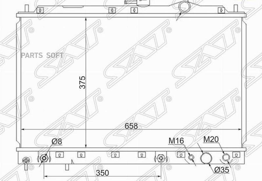 

SAT Радиатор MITSUBISHI GALANT/ETERNA 87-92