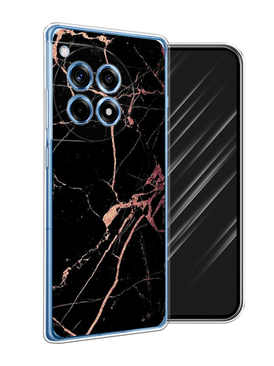 

Чехол Awog на OnePlus 12R "Мрамор розовое золото", Черный;розовый, 154650-1