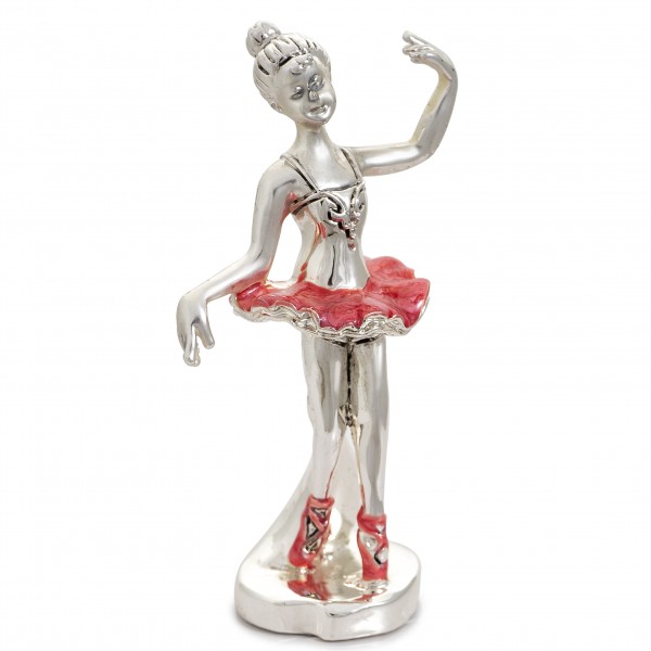 фото Статуэтка маленькая балерина в красном платье, размер 6х8 dsa silver