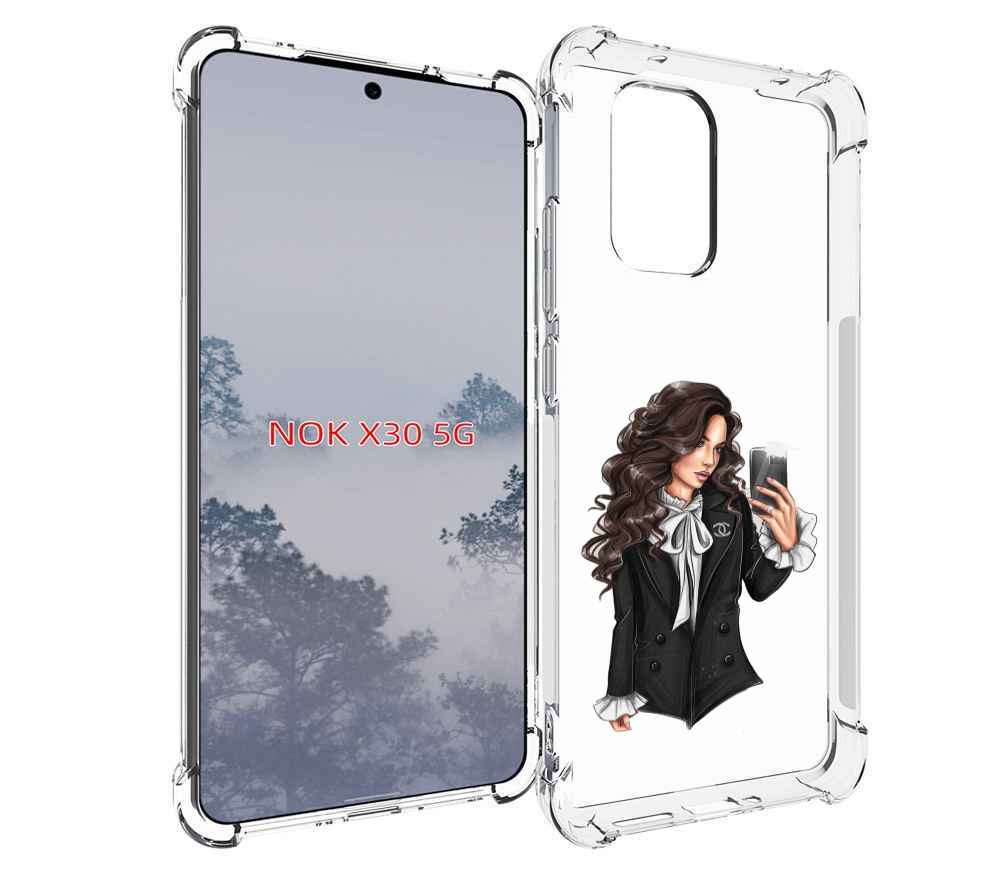 

Чехол MyPads Стильная-девушка для Nokia X30 5G, Tocco
