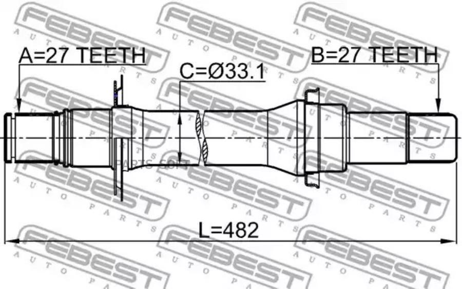 Полуось Правая Ssаng Yоng Nеw Астyоn (Коrаndо С) 2010-2013 1412-Аст2Wdrн FEBEST 1412act2wd