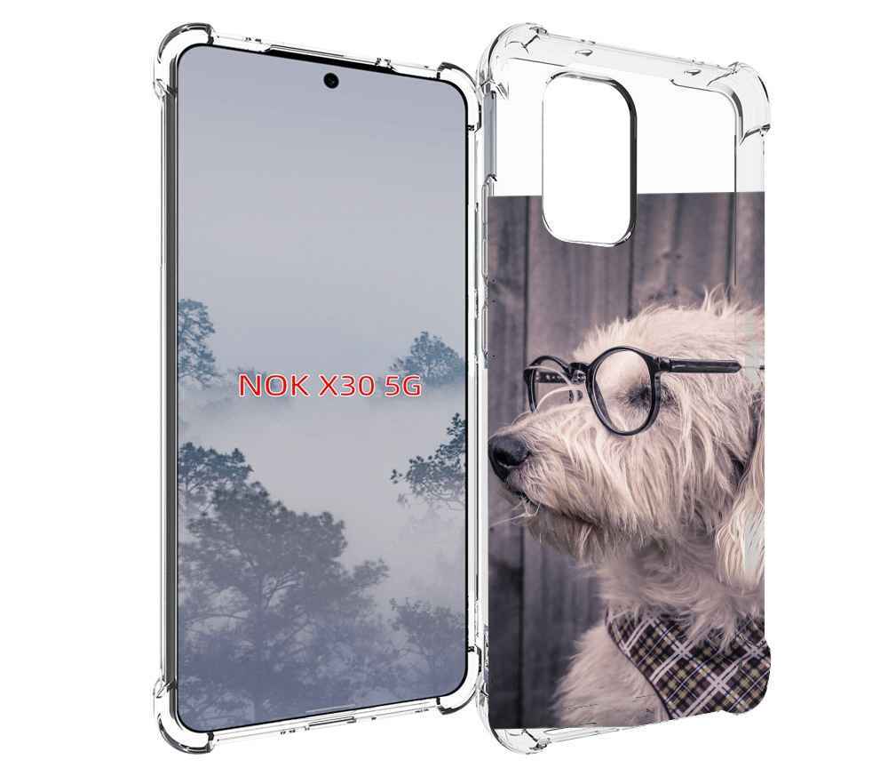 

Чехол MyPads Собака-в-очках для Nokia X30 5G, Tocco