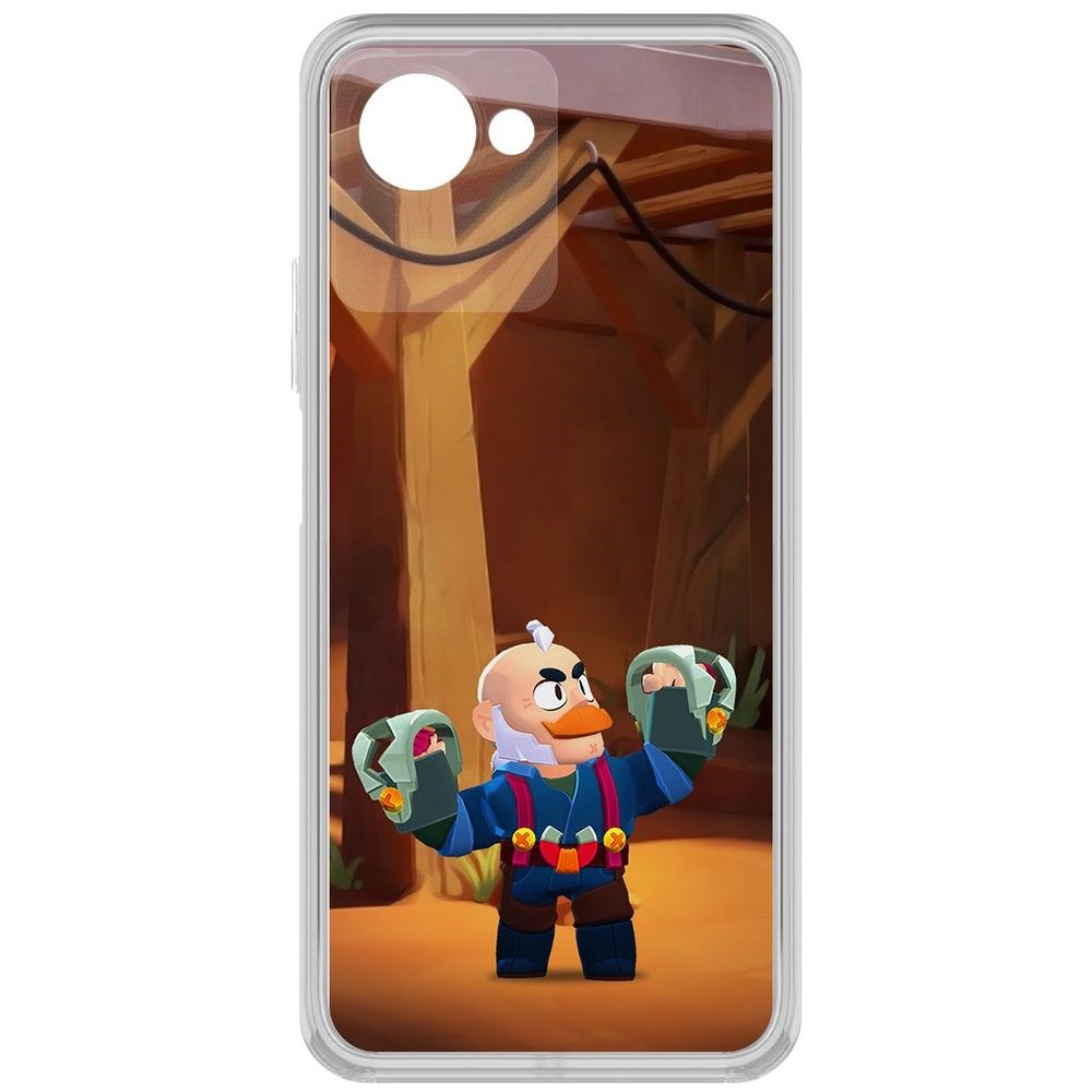 

Чехол-накладка Кейс Brawl Stars-Сэм для Realme Narzo 50i Prime, Прозрачный