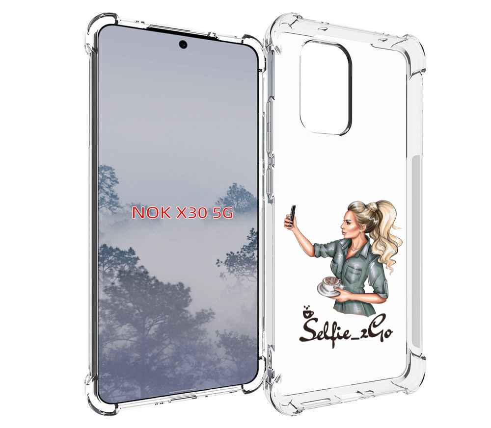 

Чехол MyPads Селфи-девушка женский для Nokia X30 5G, Tocco