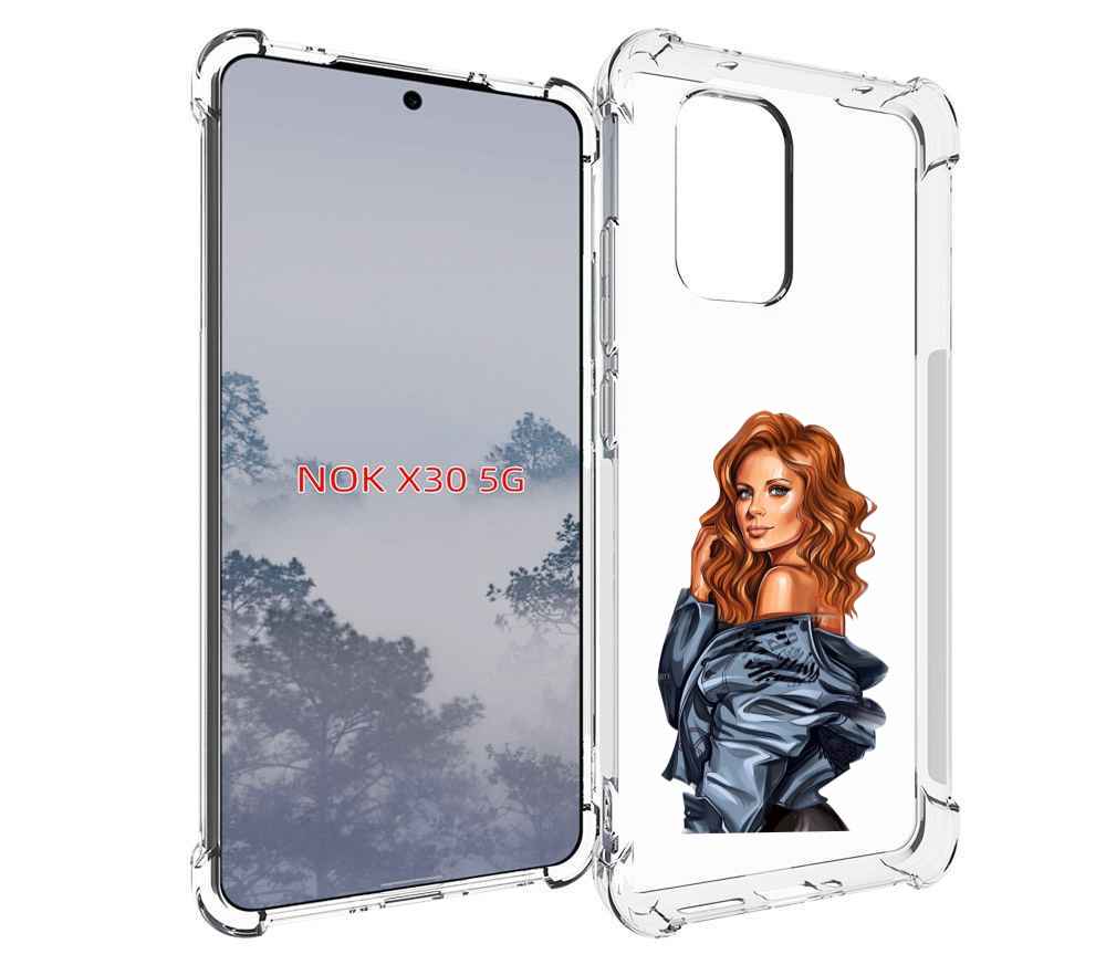 

Чехол MyPads Рыжая-девушка женский для Nokia X30 5G, Tocco