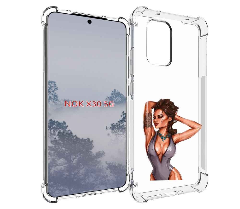 

Чехол MyPads Роскошная-девушка женский для Nokia X30 5G, Tocco