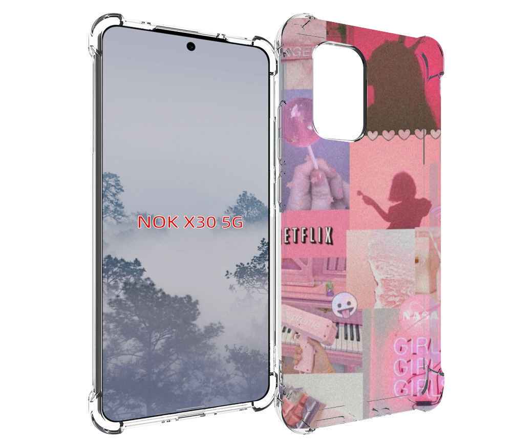 

Чехол MyPads Розовый-вайб для Nokia X30 5G, Tocco