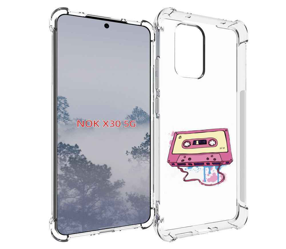 

Чехол MyPads Розовая кассета для Nokia X30 5G, Tocco