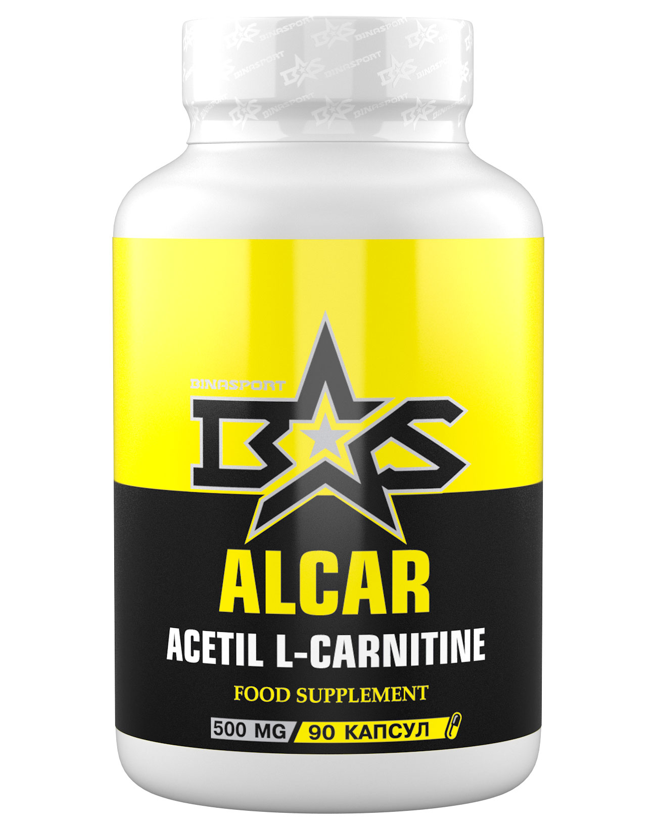 фото Ацетил л-карнитин binasport "alcar (acetyl l-carnitine hcl)" 90 капсул