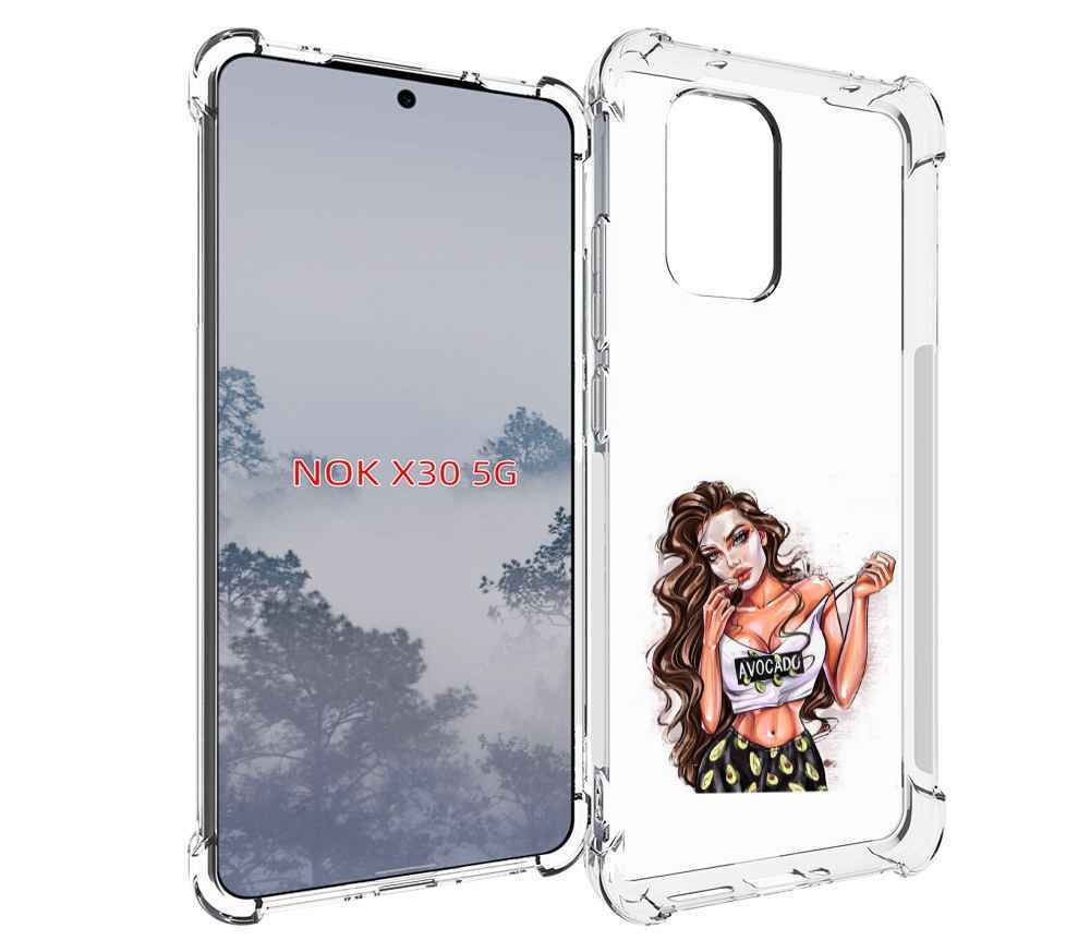 

Чехол MyPads Продукты на дом с доставкой женский для Nokia X30 5G, Tocco