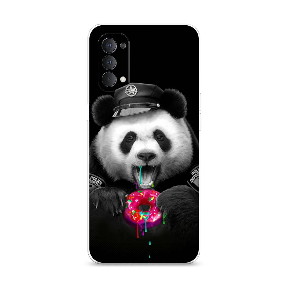 

Чехол Awog на Oppo Reno 4 4G "Панда police", Разноцветный, 259450-2