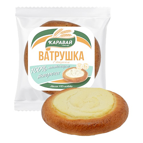 

Ватрушка Каравай с творогом 110 г