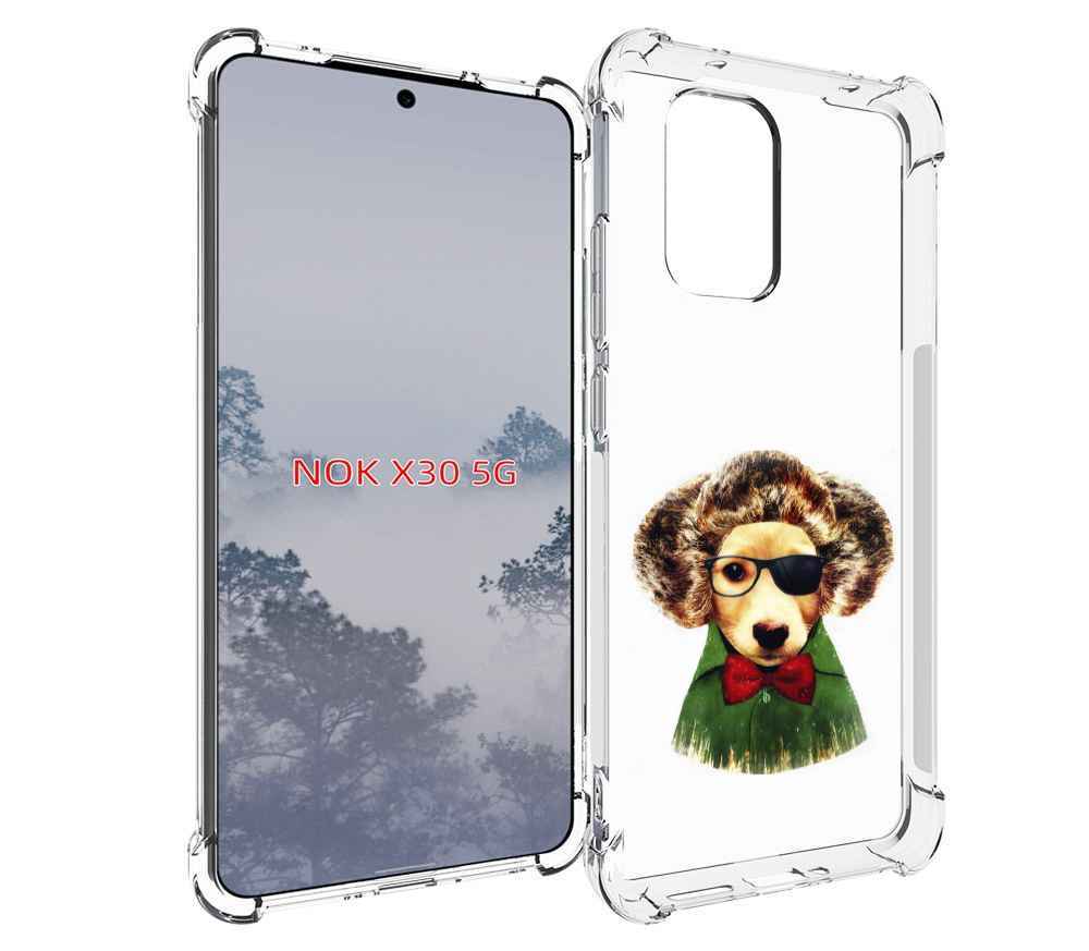 

Чехол MyPads Пес в бабочке для Nokia X30 5G, Tocco