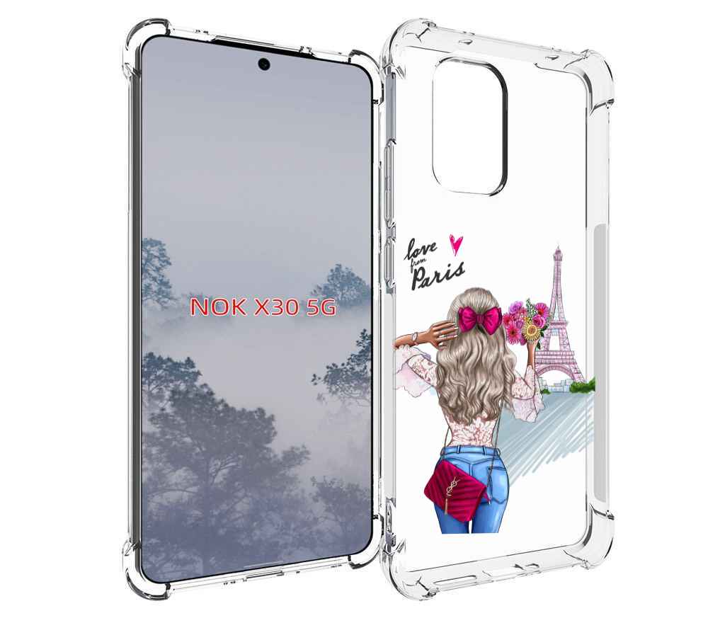 

Чехол MyPads Парижанка женский для Nokia X30 5G, Tocco