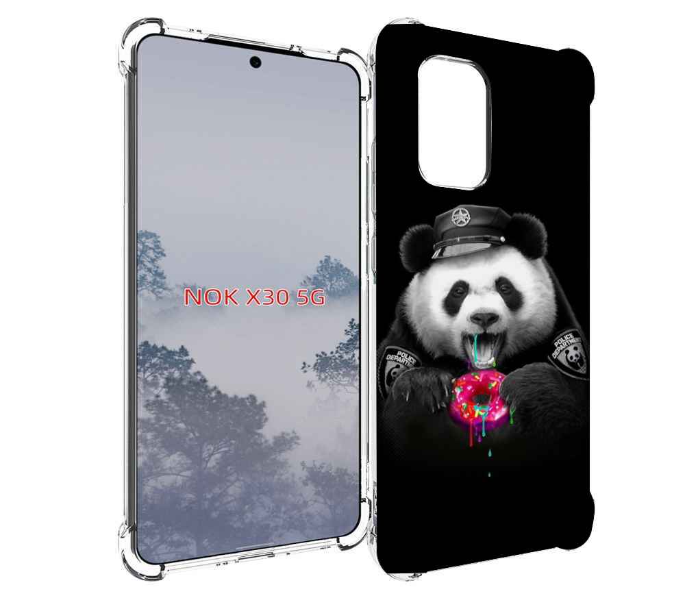 

Чехол MyPads Панда-с-пончиком для Nokia X30 5G, Tocco