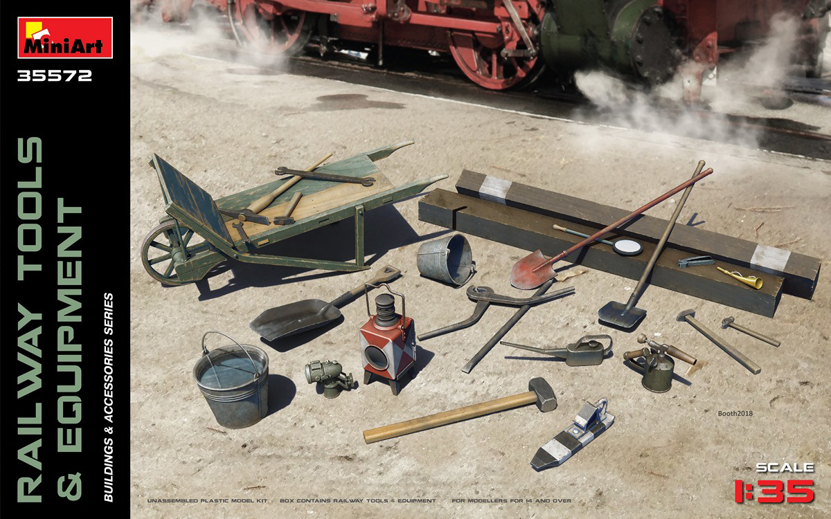 

Сборная модель MiniArt 1/35 Железнодорожные инструменты и оборудование 35572