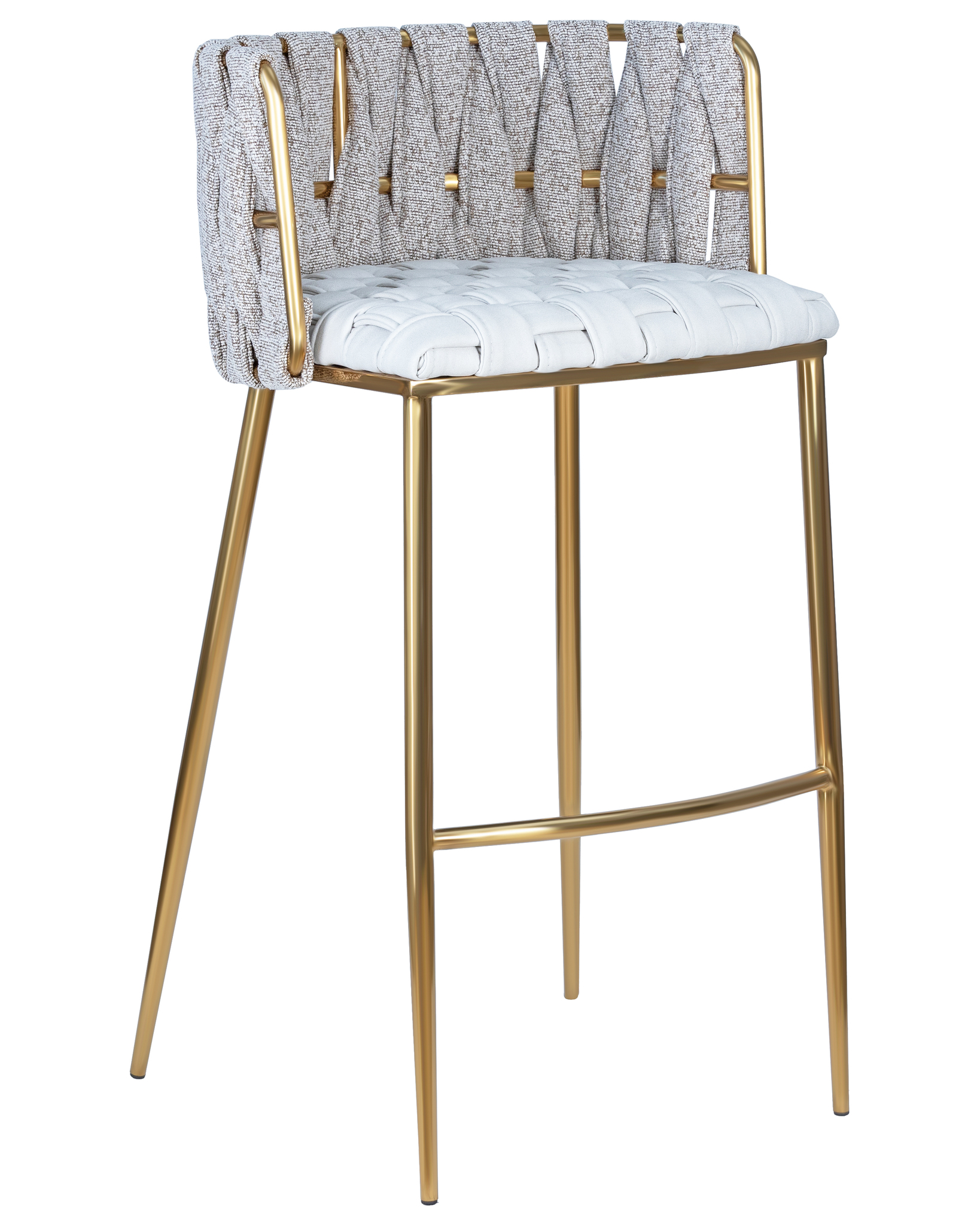 

Стул барный DOBRIN EMMA GOLD LMN-1538 белый, золото, EMMA GOLD