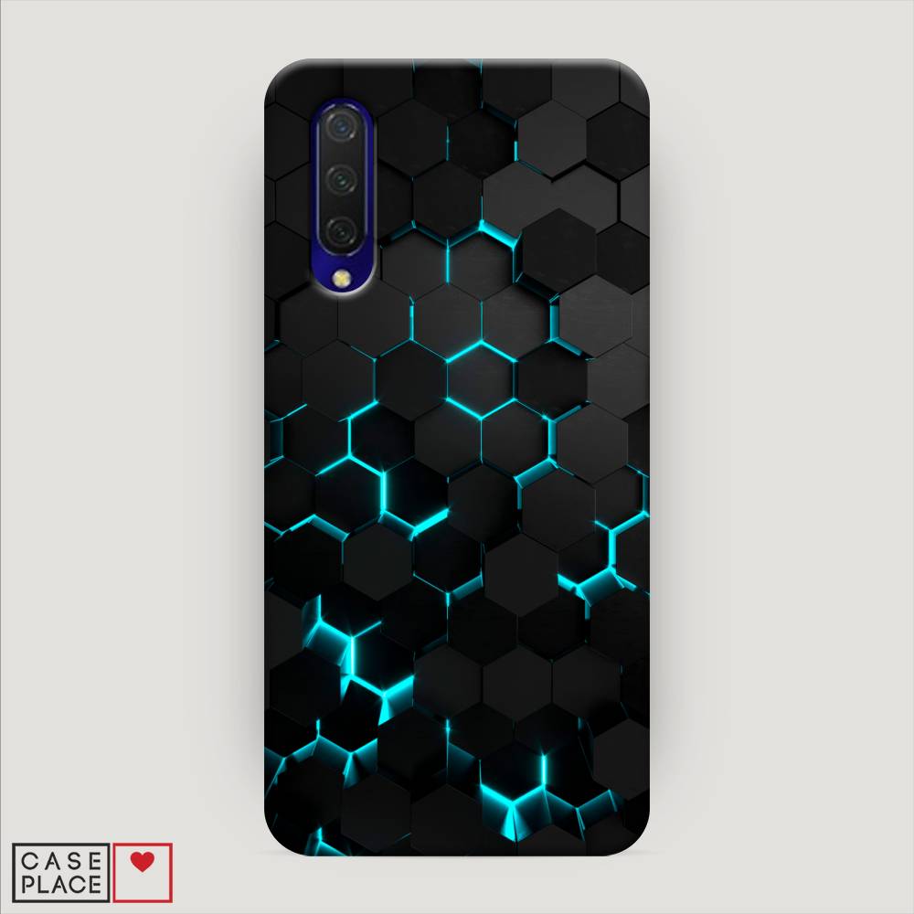 

Пластиковый чехол "Соты бирюзовые" на Xiaomi Mi A3 Lite, 36220-2
