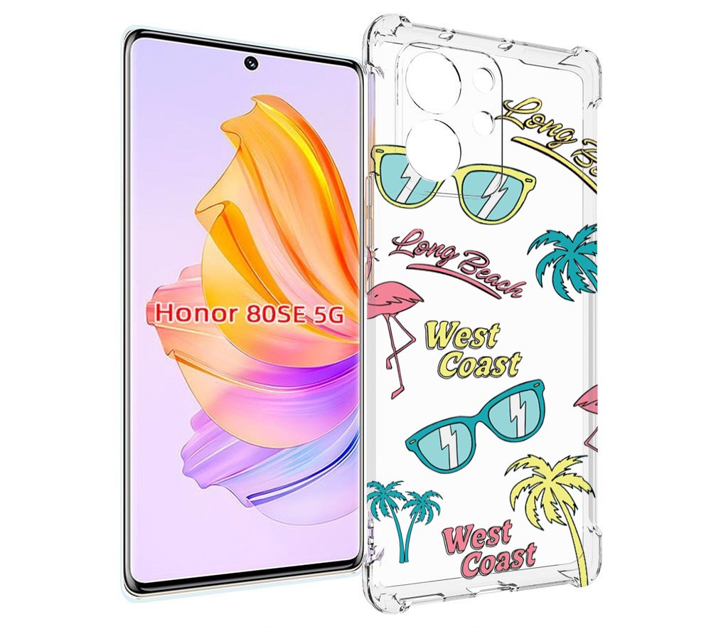 

Чехол MyPads пляжные-декорации для Honor 80 SE, Прозрачный, Tocco