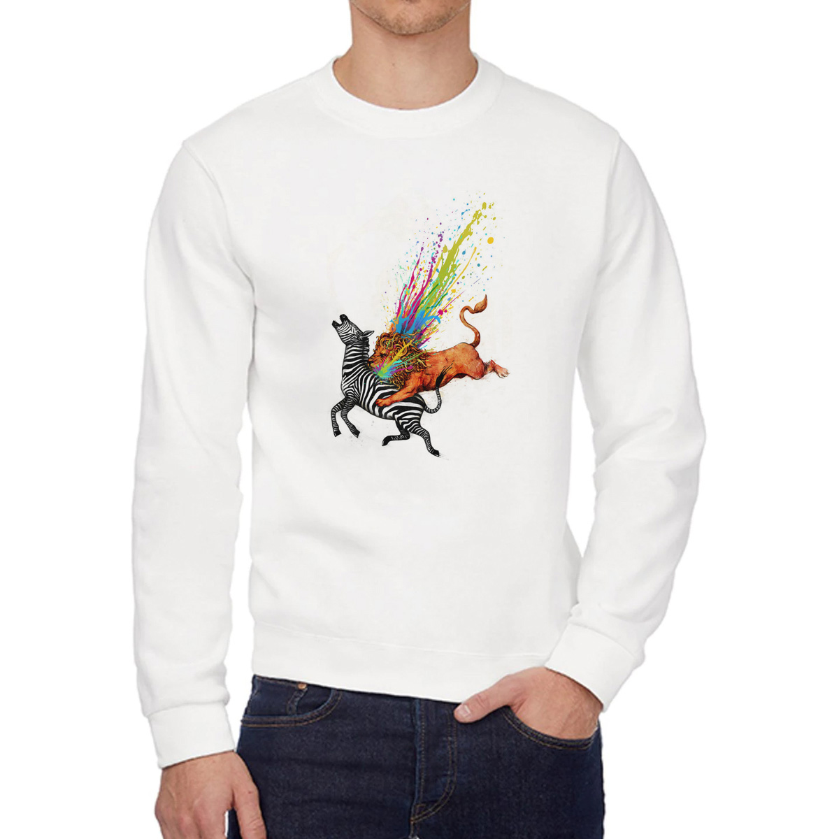 

Свитшот унисекс CoolPodarok W015737 белый 48 RU, 8W015737