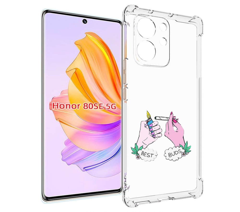 

Чехол MyPads плохие руки женский для Honor 80 SE, Прозрачный, Tocco