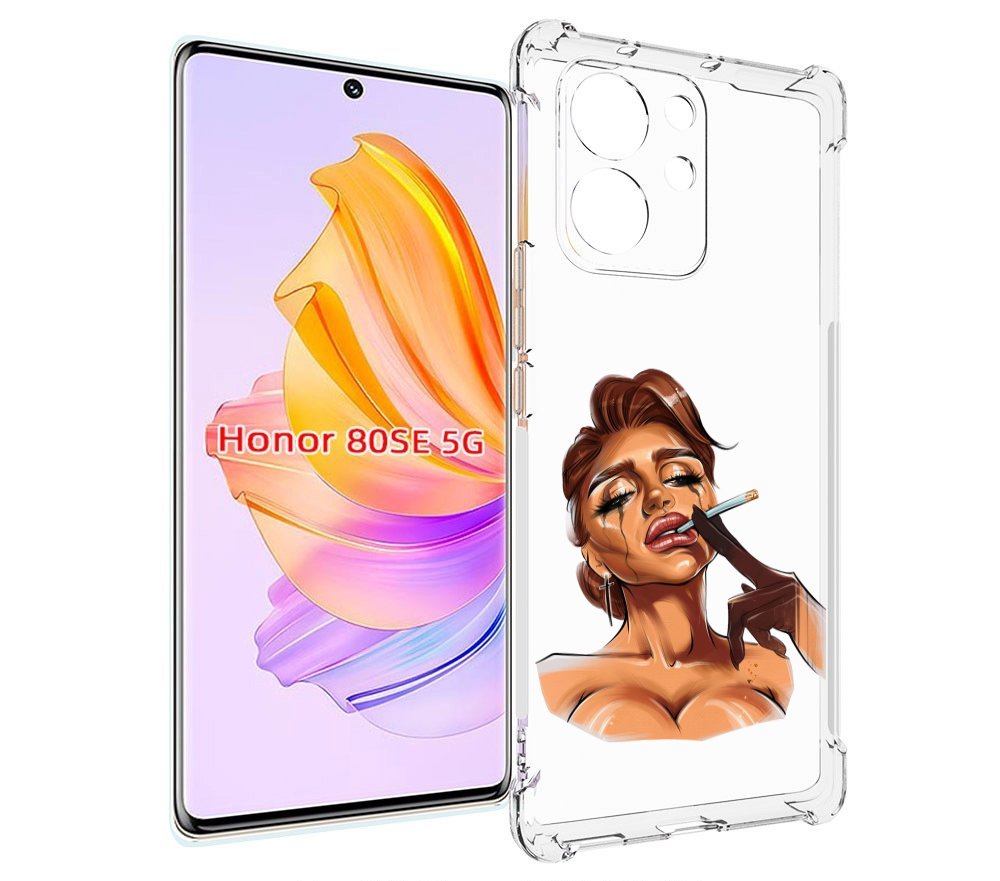 

Чехол MyPads плачущая-девушка-с-сигаретой женский для Honor 80 SE, Прозрачный, Tocco