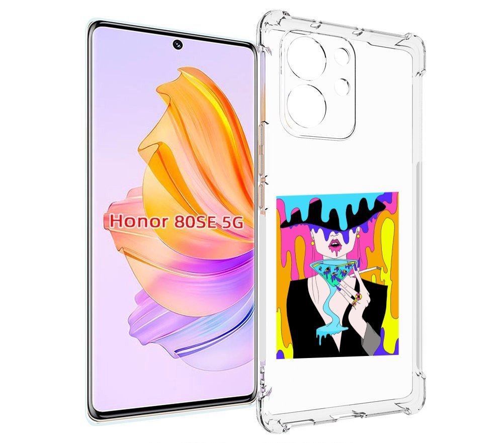 

Чехол MyPads плавленая девушка акварель женский для Honor 80 SE, Прозрачный, Tocco