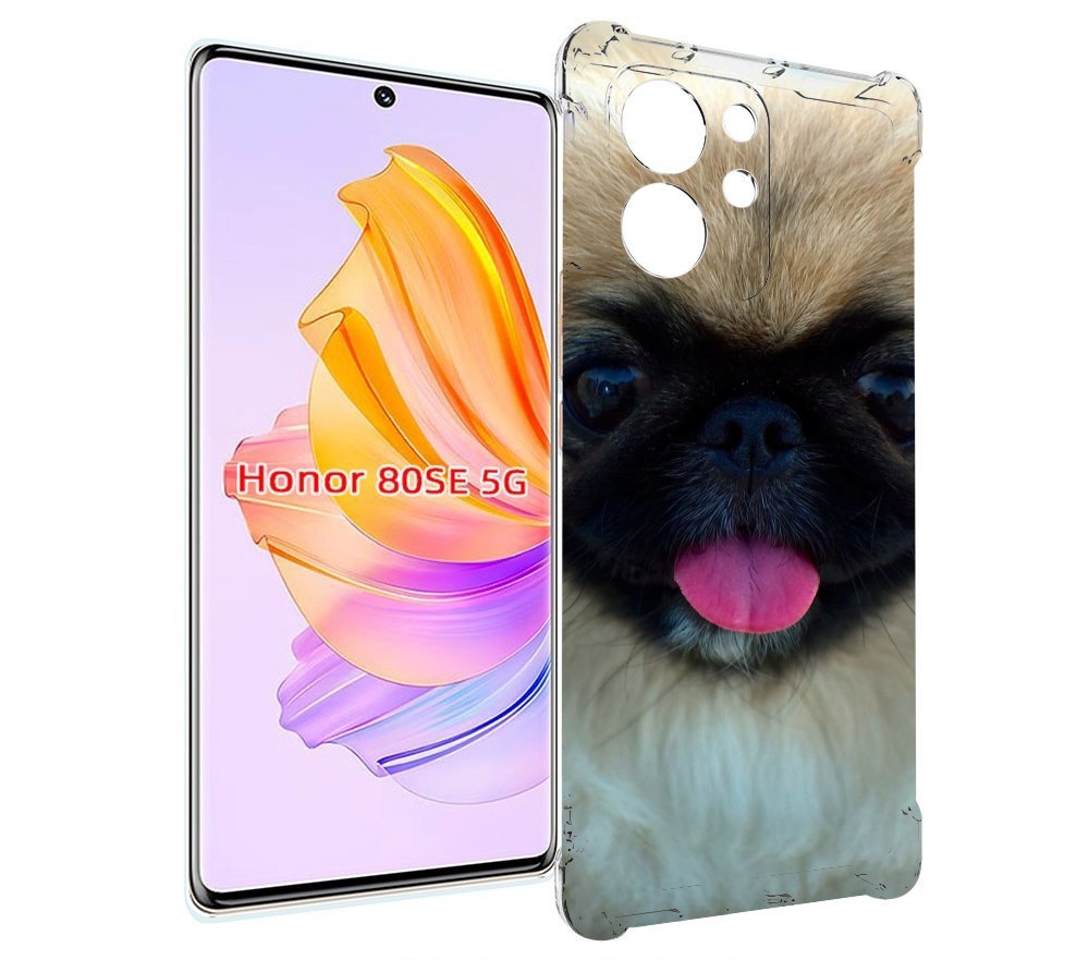 

Чехол MyPads пекинез для Honor 80 SE, Прозрачный, Tocco