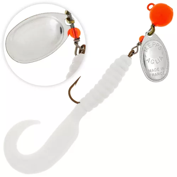 

Блесна Mepps Spinflex Orange AG Blanc 7гр., Серебристый, Spinflex