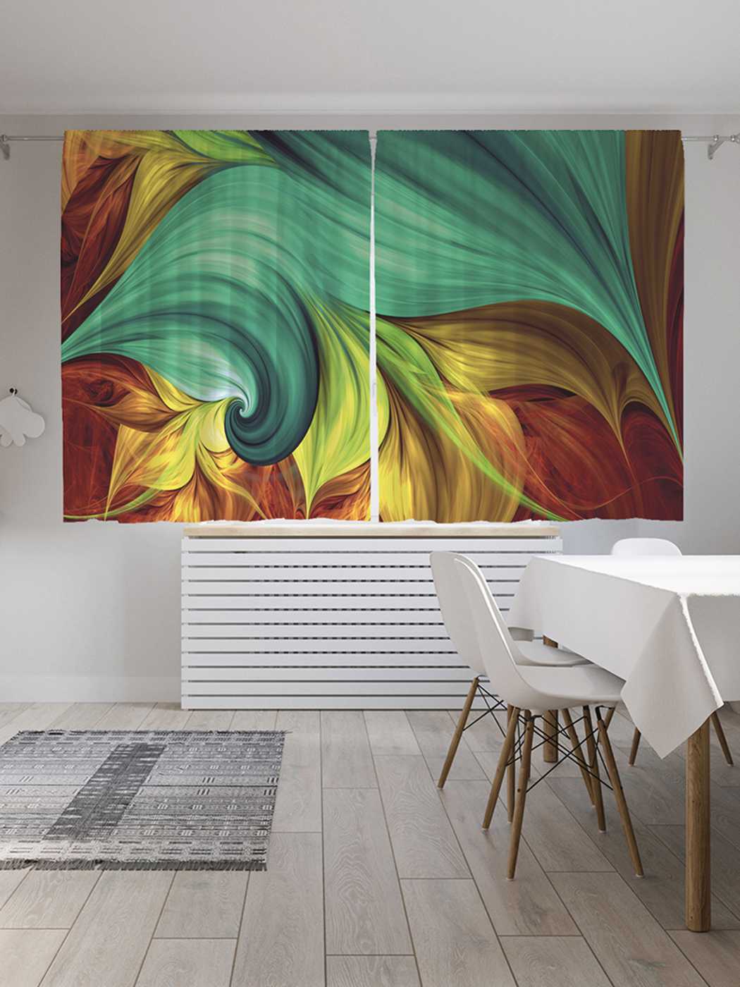 

Шторы JoyArty с фотопечатью "Цветочное пламя" из сатена, 290х180 см, Цветочное пламя