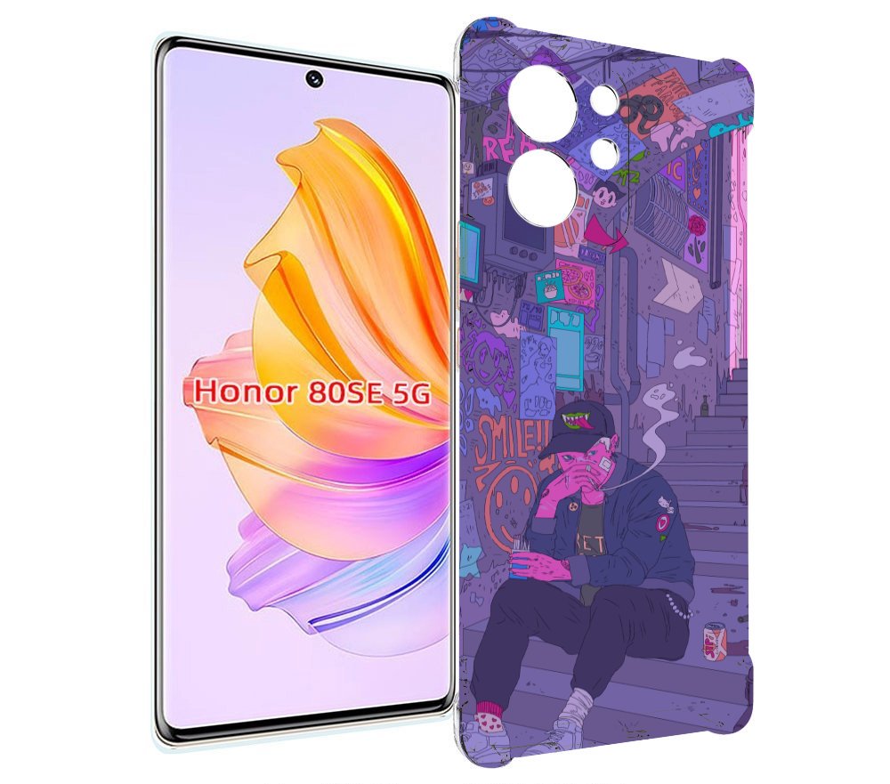 

Чехол MyPads парень в подъезде мультик для Honor 80 SE, Прозрачный, Tocco