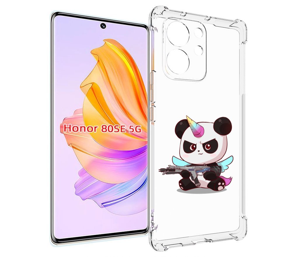 

Чехол MyPads панда-единорог детский для Honor 80 SE, Прозрачный, Tocco