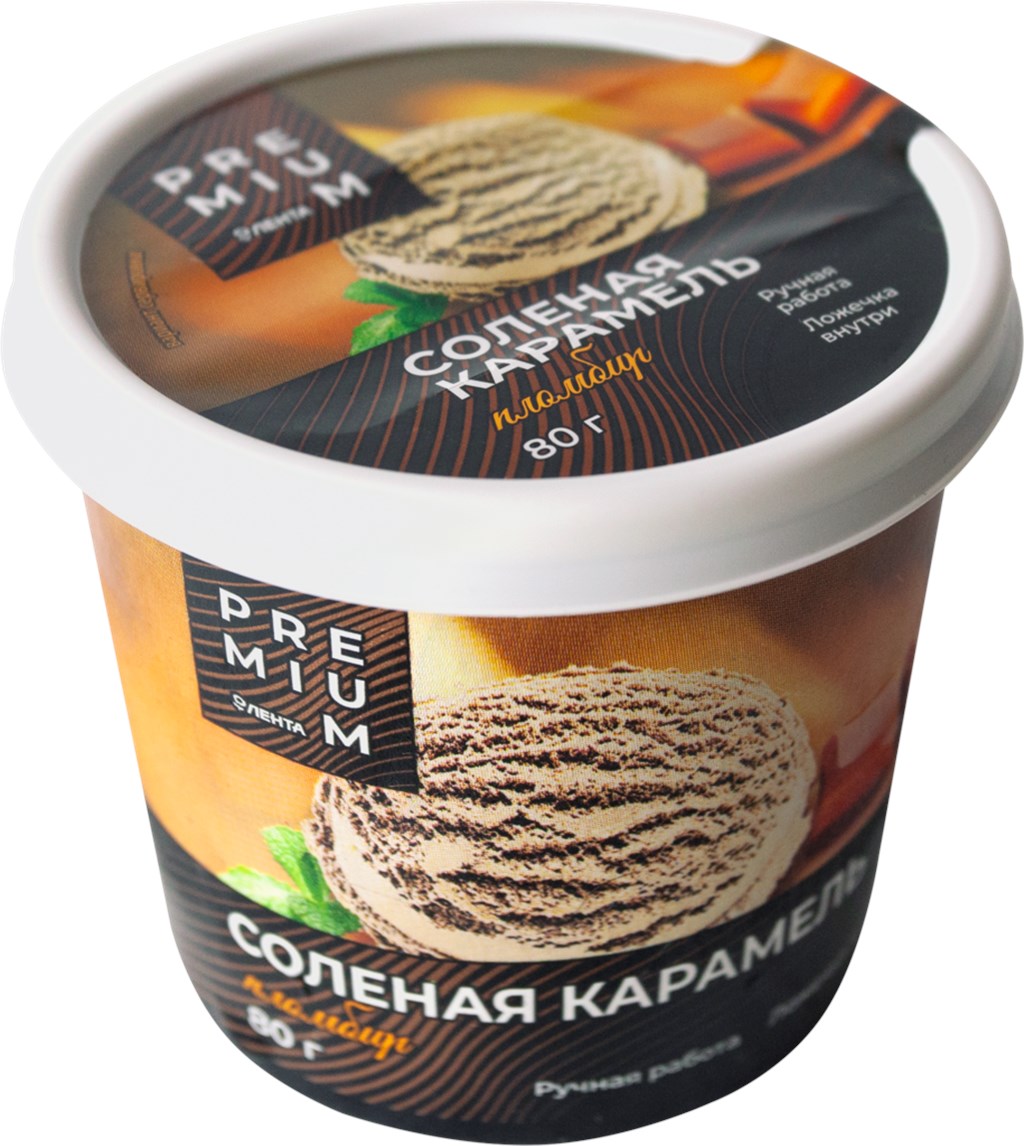 

Мороженое пломбир Лента Premium соленая карамель 80 г