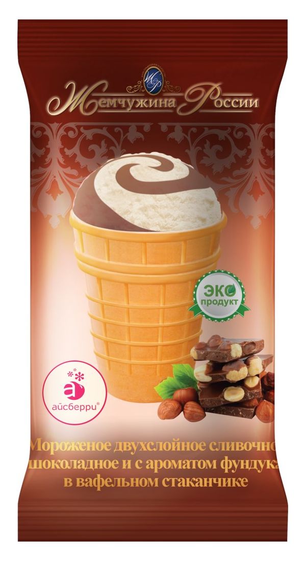 Мороженое сливочное Лента Premium Джиа фундук-шоколад 80 г