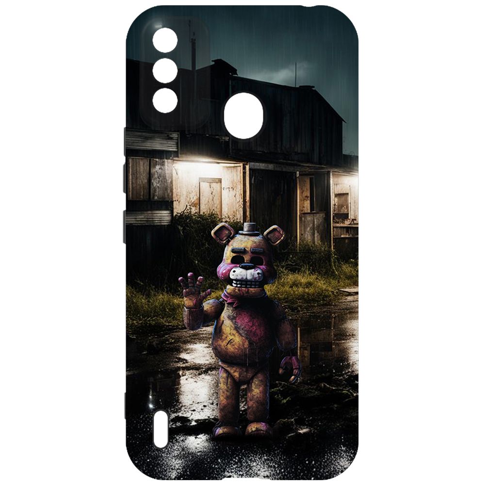 

Чехол-накладка Krutoff Soft Case ФНАФ - Фредди под дождем для ITEL A48 черный