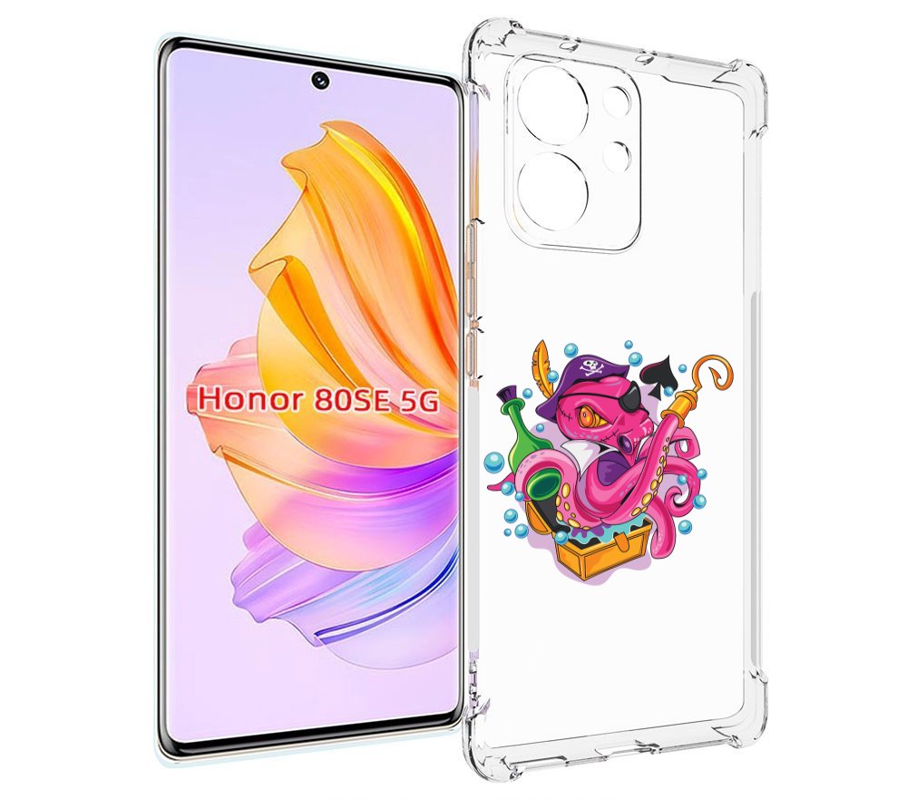 

Чехол MyPads осьминог пират детский для Honor 80 SE, Прозрачный, Tocco