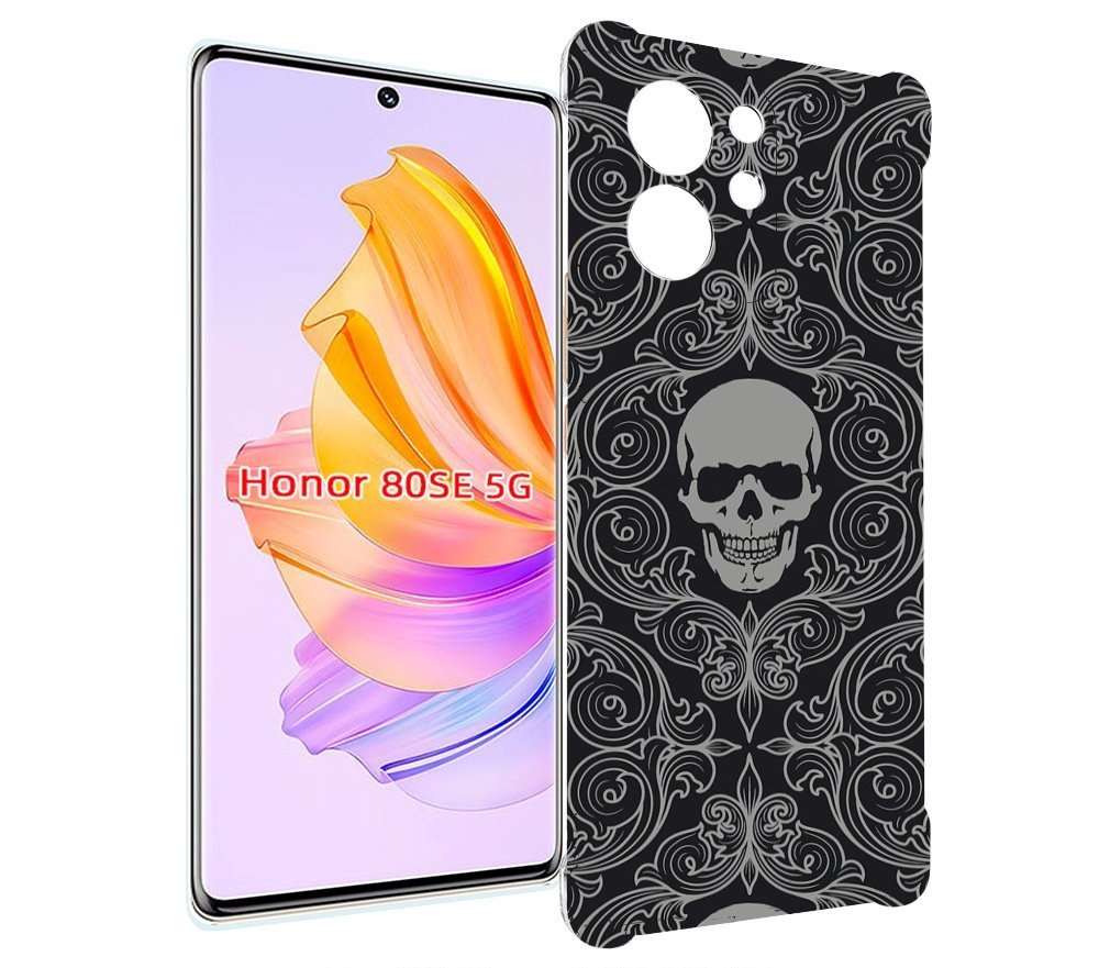 

Чехол MyPads орнамент-черепов для Honor 80 SE, Прозрачный, Tocco
