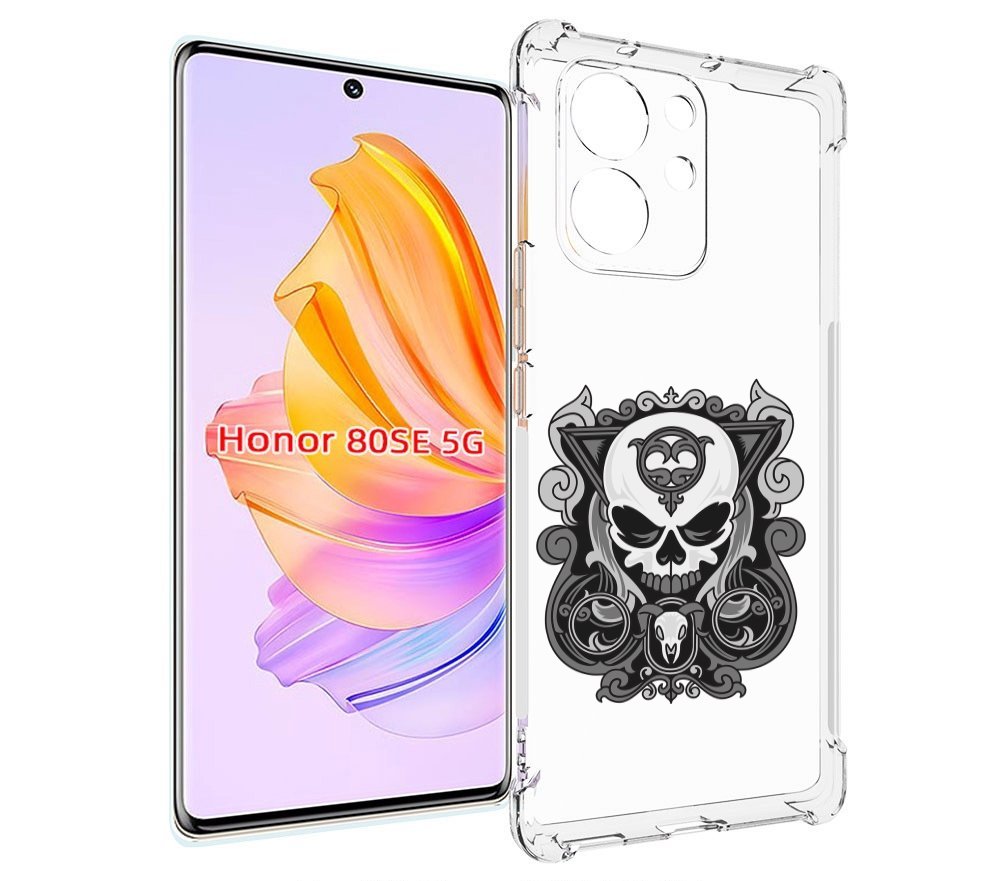 

Чехол MyPads орнамент-на-черепе для Honor 80 SE, Прозрачный, Tocco
