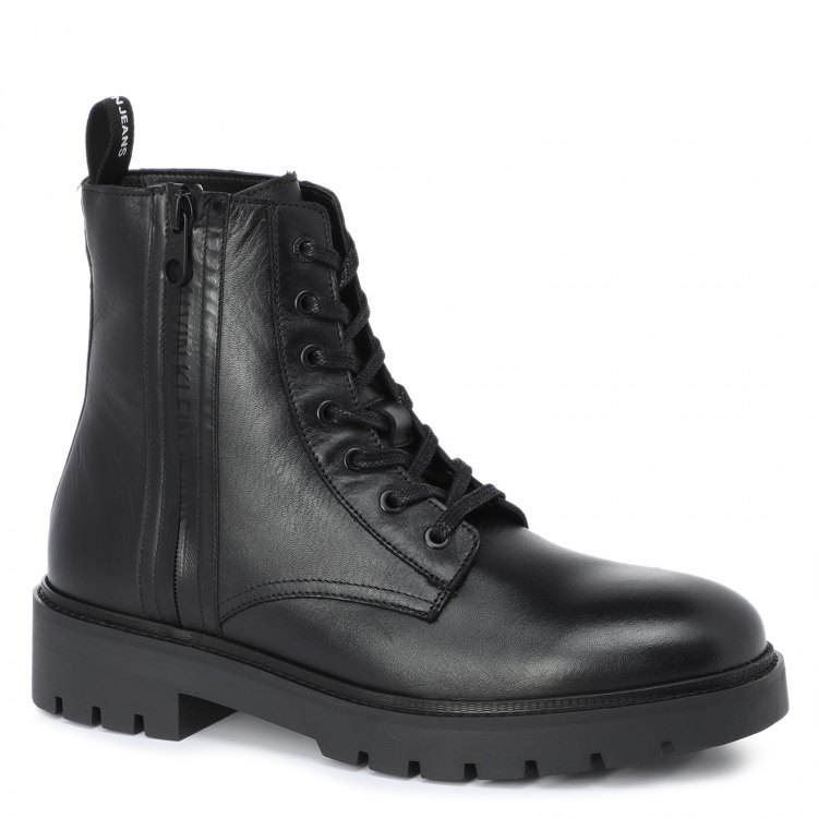 фото Мужские ботинки calvin klein jeans combat mid laceup boot w zip цв. черный 45 eu