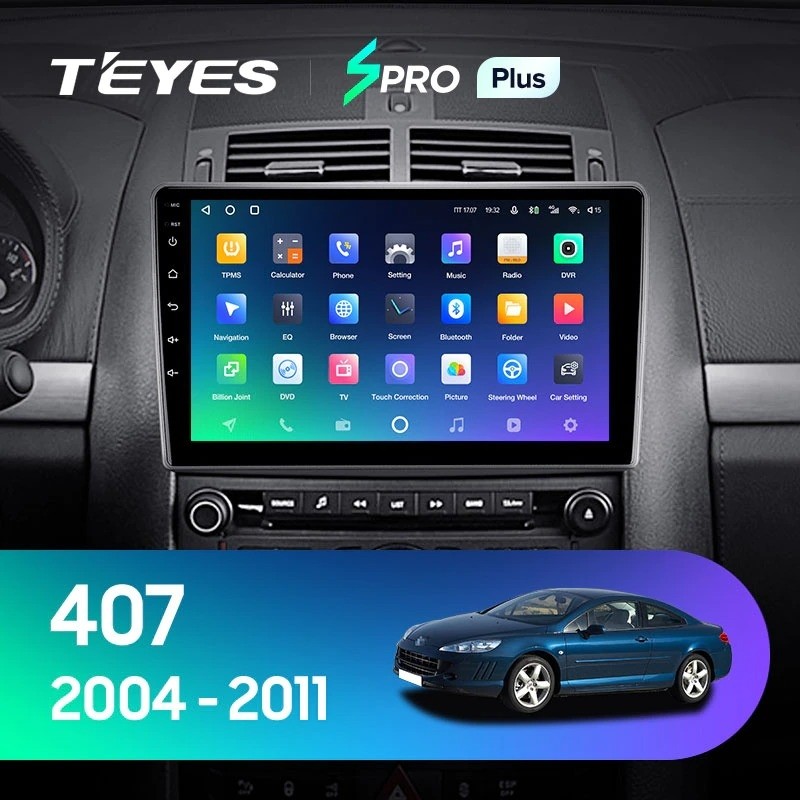 Штатная магнитола Teyes SPRO Plus 432 Peugeot 407 2004-2011 F1 3898500₽