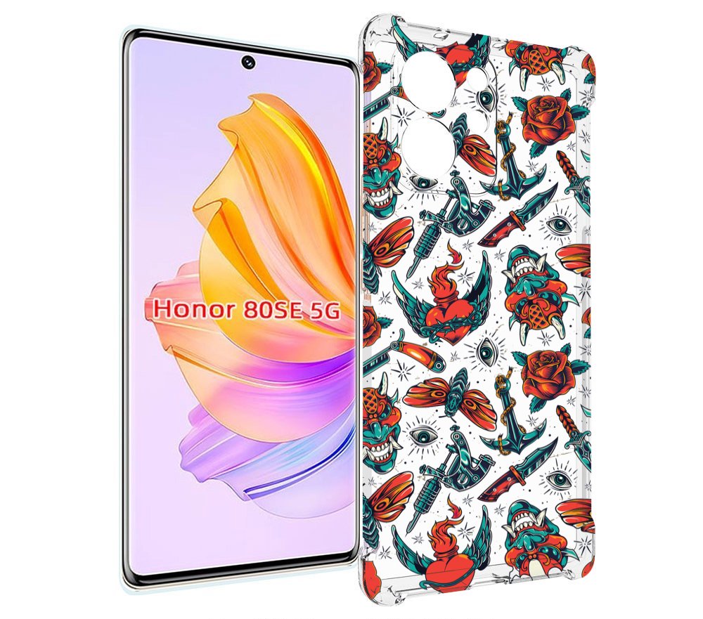 

Чехол MyPads олд-скул-пак для Honor 80 SE, Прозрачный, Tocco